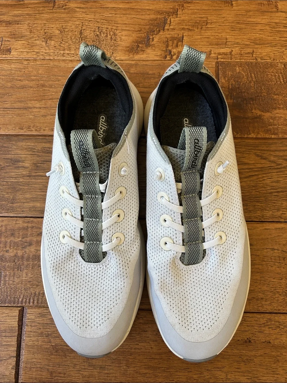 Allbirds Tree Runner Go Utility Sneakers Blizzard / Hazy Pine Mens Size 9